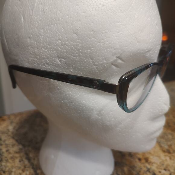 Leon Max 4010 ZYLOWARE 165 Eyeglasses Frames Blue Grey Round Cat Eye 54-16-135 - Picture 3 of 8